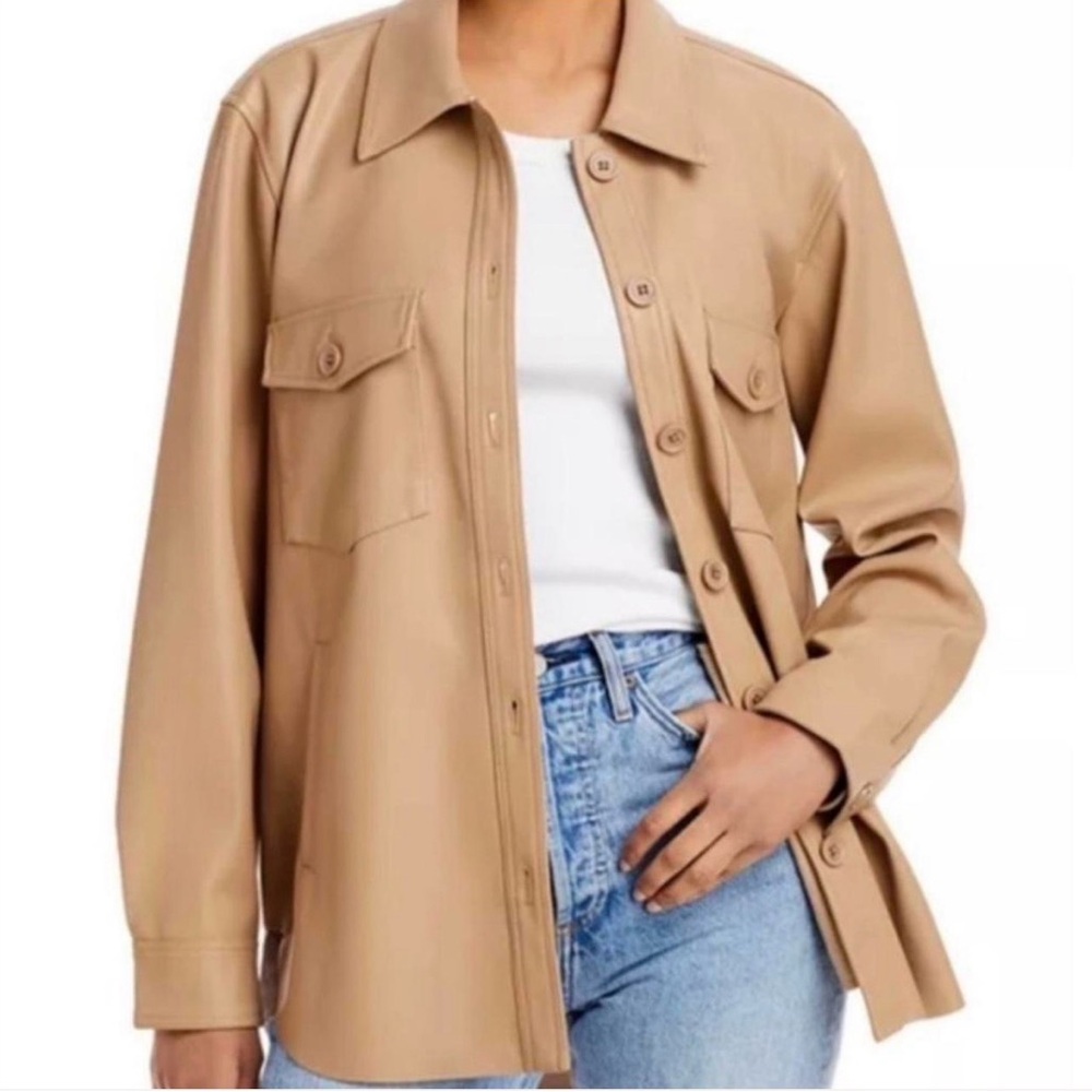 Blank NYC Women’s Tan Faux Leather Jacket